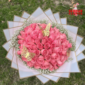 50 Pink Roses Bouquet